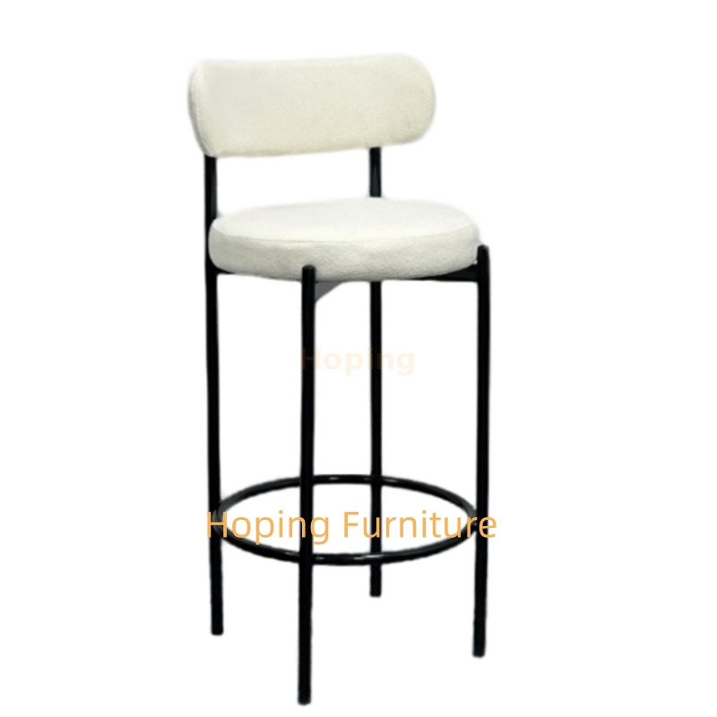 Counter Stool Indoor-Outdoor Black Metal Bar Stools Restaurant Banquet Dining Furniture Metal Bar Chair
