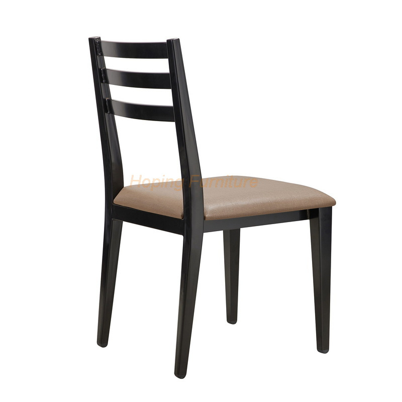 Black Wood Dining Chair for Training Reception Event Living Room Hotel Leiusre Furniture Stacking Dining Chair