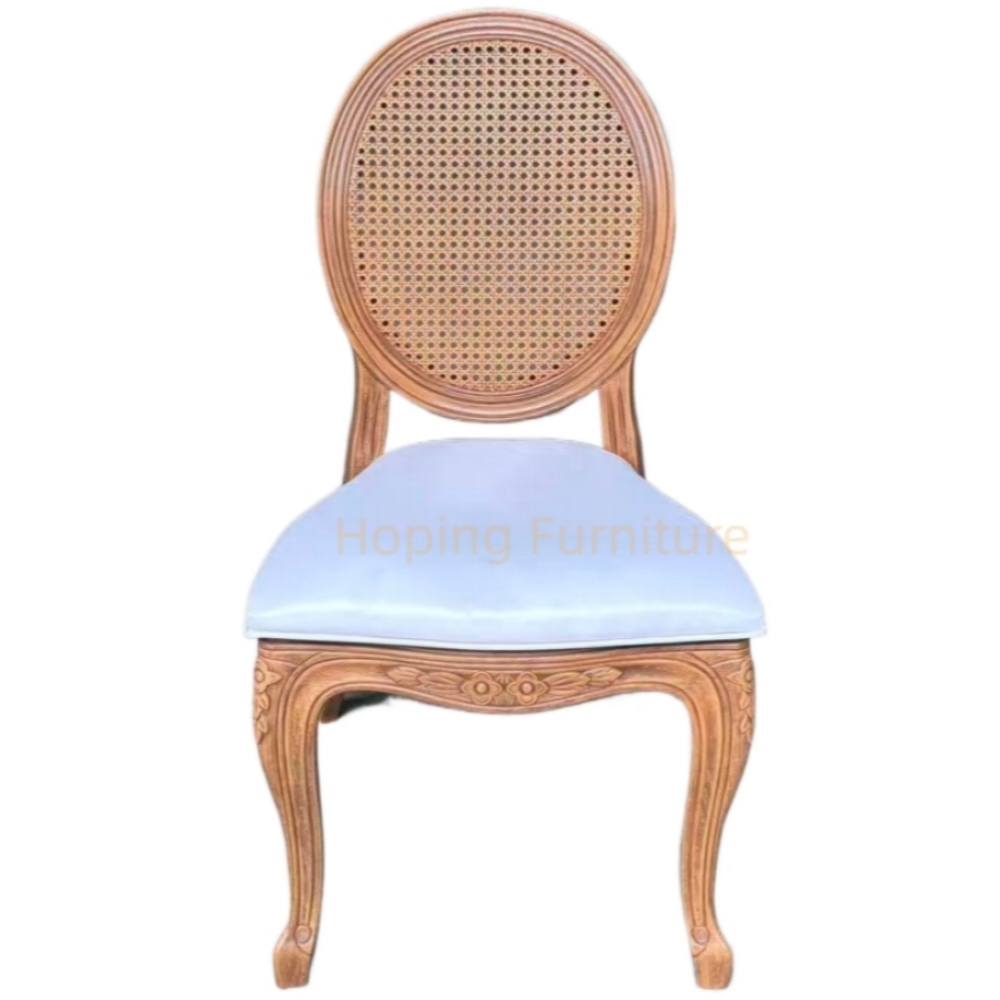 Hotel Banquet Party Furniture Stackable Plastic Cane Back Dining Chairs