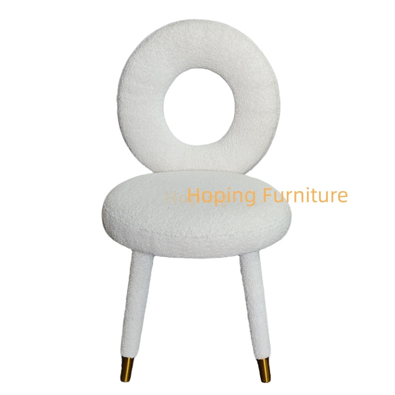 Modern Dining Room Cafe Velvet Upholstered Dining Chairs Comfortable Design Chair Round Back Banquet Chairs