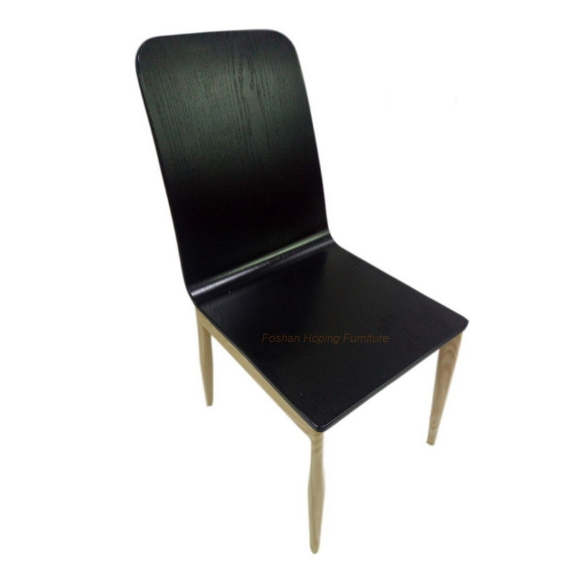Modern Aluminum Bent Wood Dining Chair Combination School Canteen Fast Food Restaurant Chair