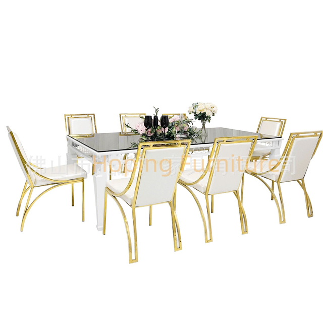 Home Furniture Fancy Banqueting Outdoor Event White and Gold Restaurant Chairs