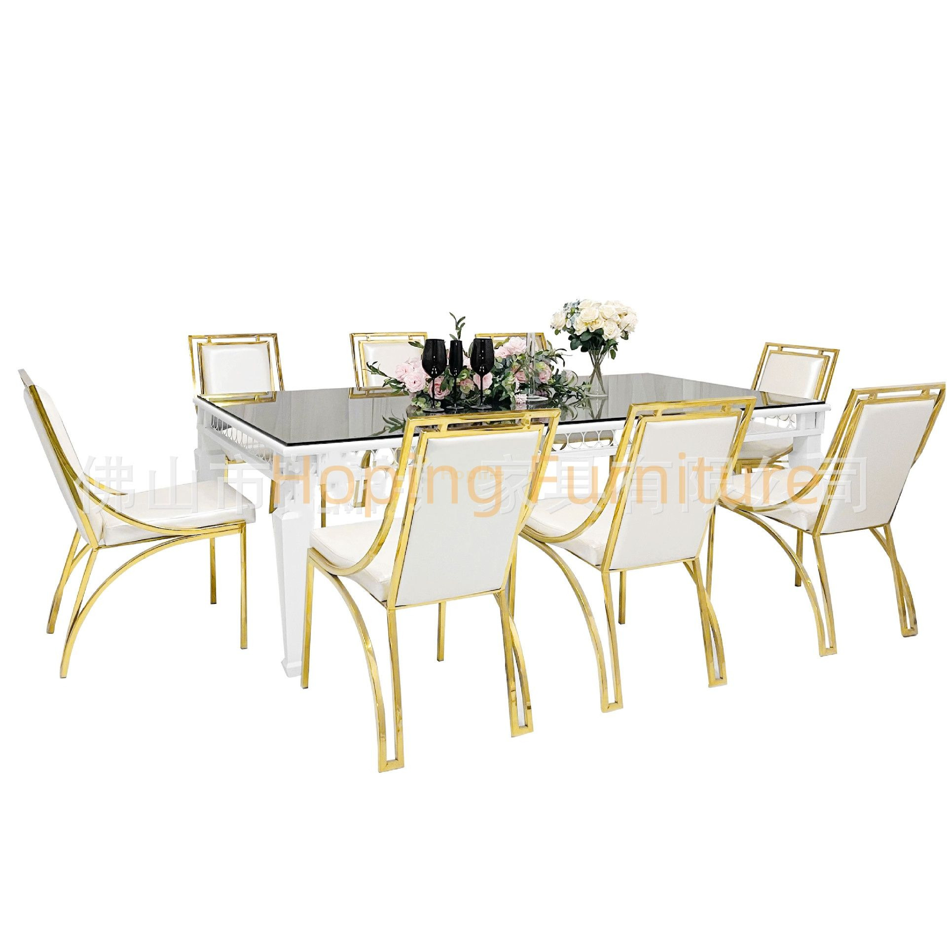 Home Furniture Fancy Banqueting Outdoor Event White and Gold Restaurant Chairs