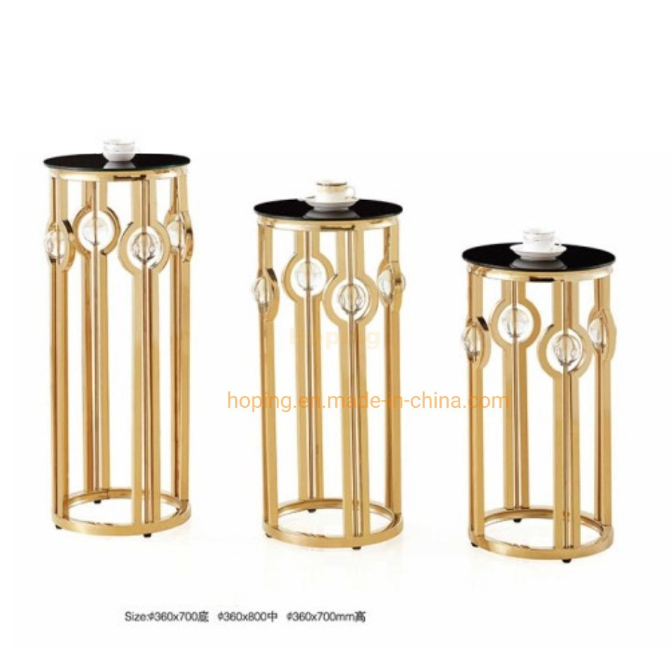 Wedding Flower Stand Arrangement Table Centerpiece Metal Gold Plating Geometric Road Lead for Party