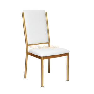 Living Room Furniture Banquet Wedding Table Restaurant Chair Stylish Metal Frame Square Back Hotel Restaurant Dining Room Chairs
