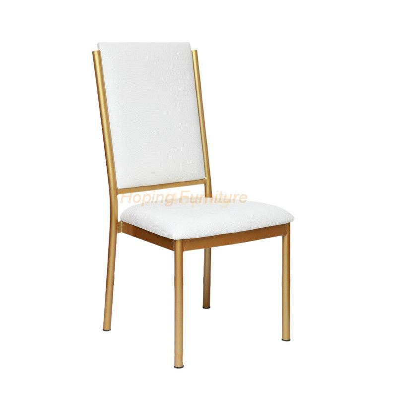 Living Room Furniture Banquet Wedding Table Restaurant Chair Stylish Metal Frame Square Back Hotel Restaurant Dining Room Chairs