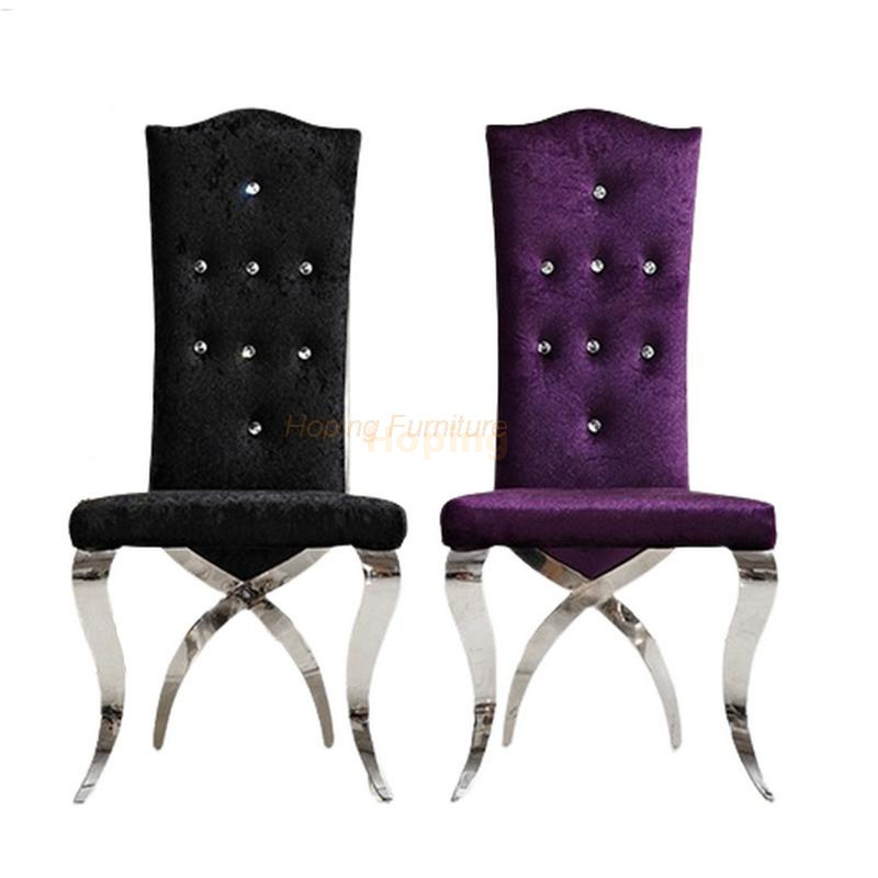 High Cross X Back Hotel Banquet Event Party Fabric Restaurant Black Velvet Dining Chairs