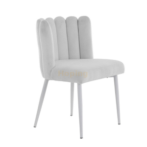 White Velvet Chair with Stainless Steel Legs Wedding Dining Chairs Event Furniture