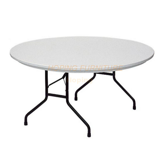 Seating Table Furniture White Iron Metal 12 Seats Round Folded Luxury Wedding Dining Table