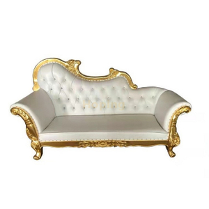 European PU Leather Classical Style Chaise Longue Sofa 