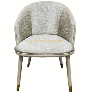 High Quality New Design Restaurant Furniture Berge Flower Texture Chair Restaurant Living Room Armrest Cafe Sofa Chair