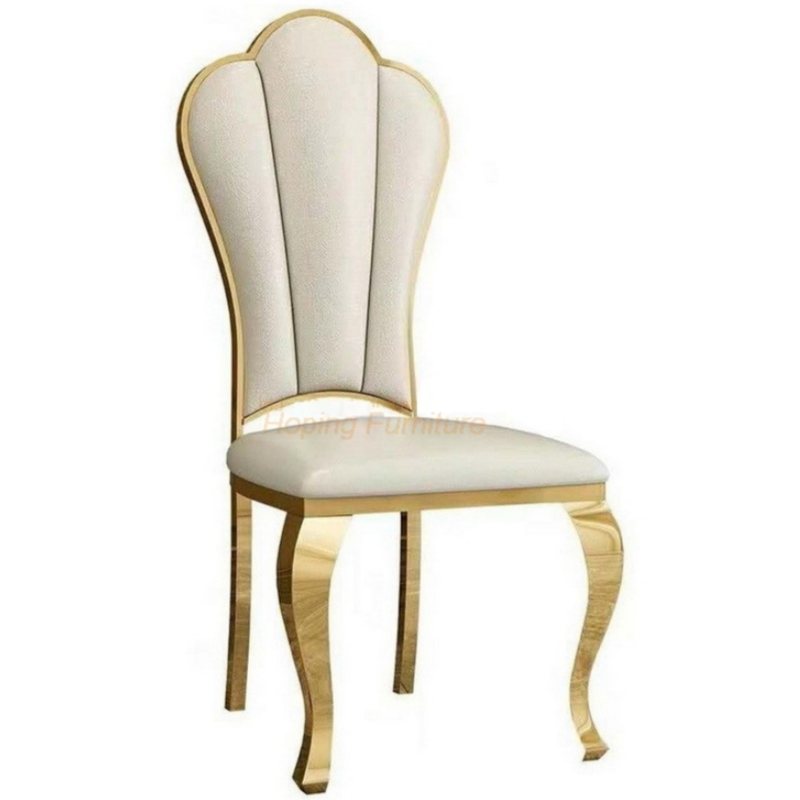 Pink Stainless Steel Luxury Hotel Wedding Chair Gold Dining Chair for Events Party