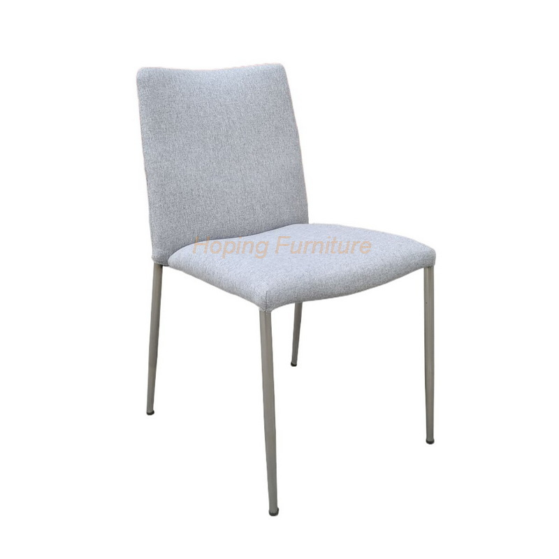 Home Office Hotel Simple Textile Grey Dining Chair Restaurant Coffee Shop School Canteen Chairs
