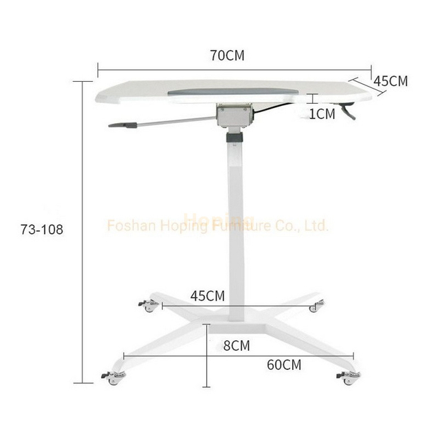 Workstation Lifting Table Computer Desk Keyboard Tray/Monitor Stand Study Table for Nursing Home Mutli-Function Adjustable Angle Height Bed Table