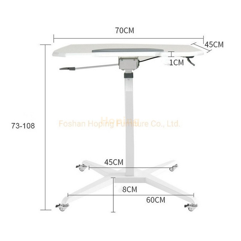 Workstation Lifting Table Computer Desk Keyboard Tray/Monitor Stand Study Table for Nursing Home Mutli-Function Adjustable Angle Height Bed Table