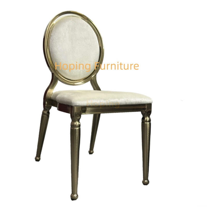 White Velvet Stacking Modern Metal Hotel Restaurant Wedding Banquet Dining Furniture Chair