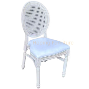 Hotel Living Room Furniture PP White Upholstered Round Back Dining Kitchen Chairs