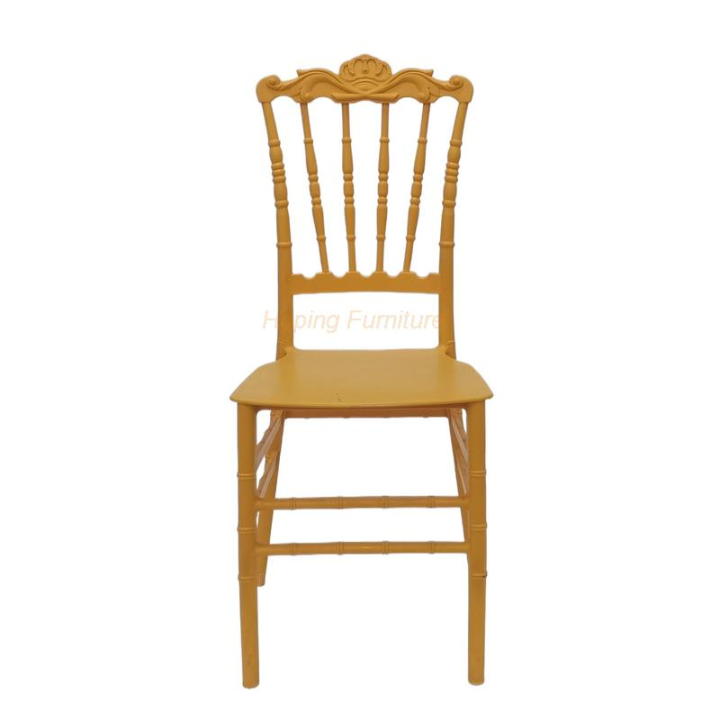Home Furniture Plastic Dining Chair for Restaurant Modern White Castale Back Wedding Chair