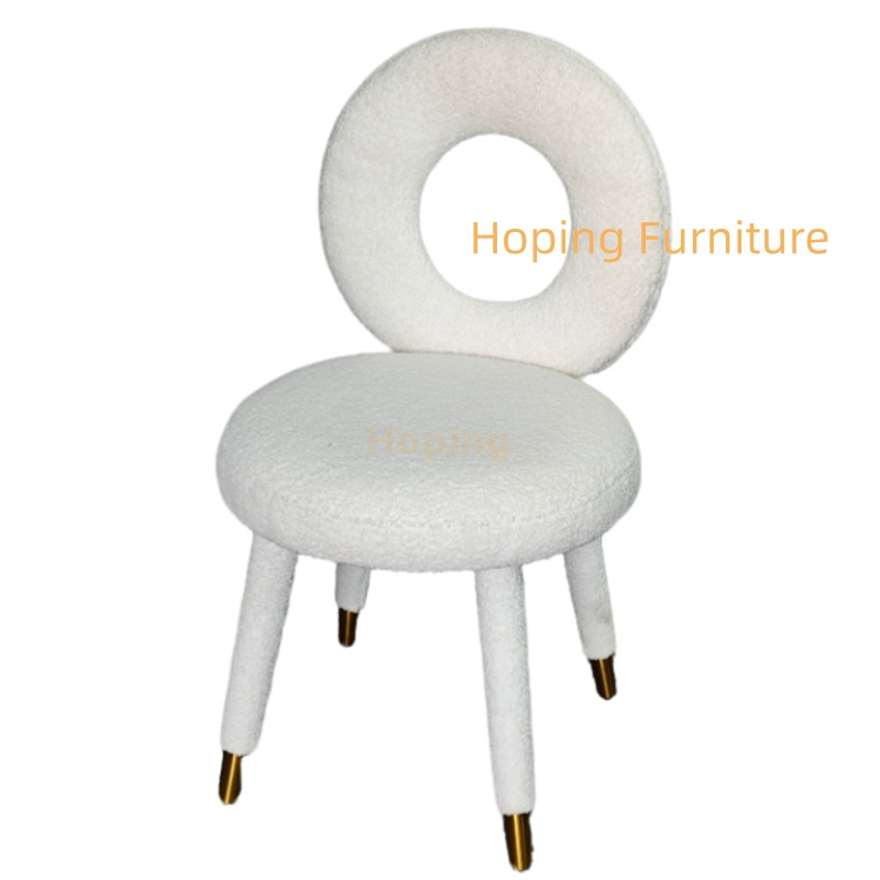 Modern Dining Room Cafe Velvet Upholstered Dining Chairs Comfortable Design Chair Round Back Banquet Chairs