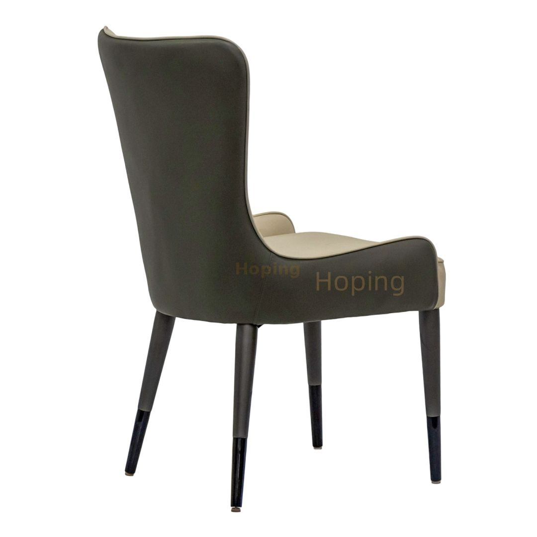 High Back White PU Leather Golden Chrome Hotel Restaurant Table and Chair Banquet Chairs