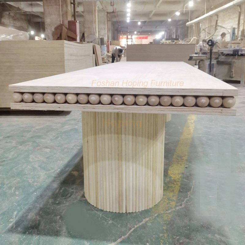 Modern Long Dining Table Luxury Solid Wood Dining Table for Home Living Room Oak Tables