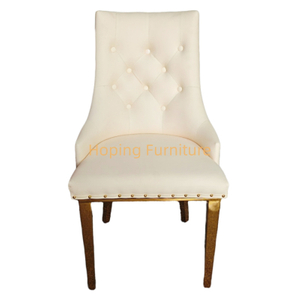 Hot Sale Factory Direct Party Leather Stainless Steel Restaurant Sofa Chair White Wedding Chairs for Sale