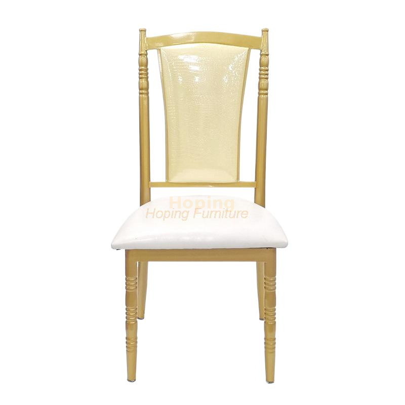 Luxury Design Long Back Hotel Bedroom Furniture Sets Factory Wholesale Banquet Folding Iron Chair Restaurant Meeting Wedding Outdoor Soft Bag Hotel Table Chair