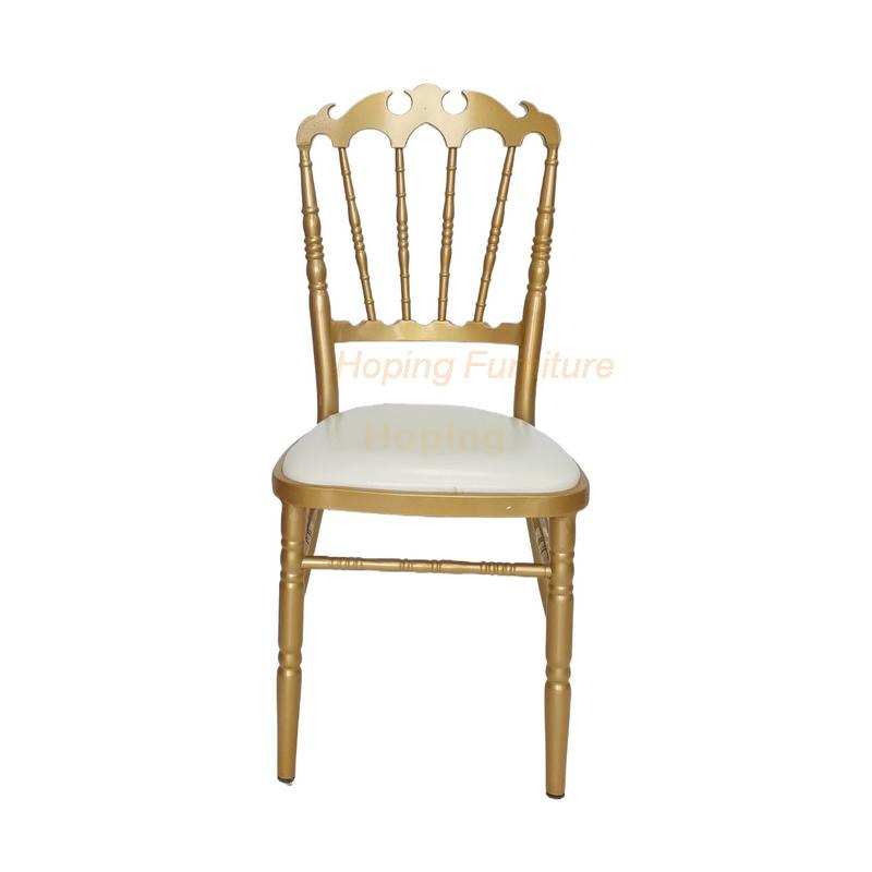 Modern Restaurant Chair Hotel Party Sashes Metal and Non-Folding Royal Wedding Event Restaurant Chair