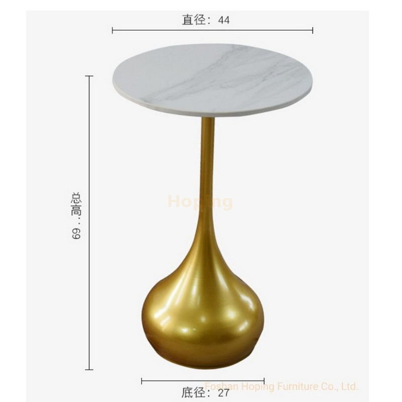 Italy Table Sofa Table Modern Hotel Table Gold Metal Legs Office Wood Bedroom Home Living Room Furniture Small Coffee Table Round Dining Room Table