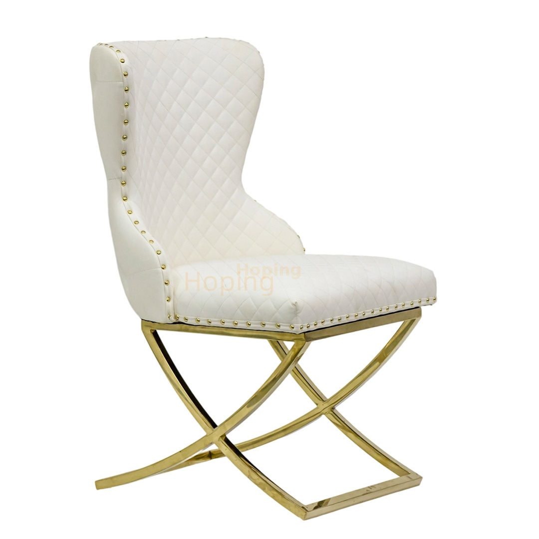 Modern Comfort Fabric Velvet Nordic Dining Room Chair Office Chair with Stainless Steel Metal Legs