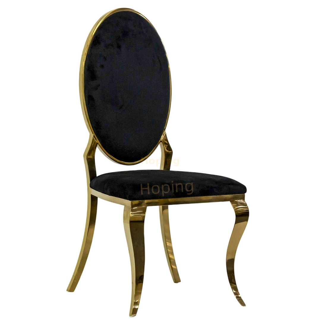 Wholesale Backdecor Luxury Gold Golden Stainless Steel Wedding Dining Chairs Event