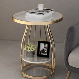 Wholesale Luxury Nightstand Home Furniture Iron Living Room Furniture Apartment Customized Coffee Table Side Table 