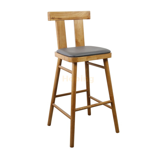 Wholesale Wood Cafe Restaurant Bar Stool Cafe High Chair Counter Stools Restaurant Bar Stool