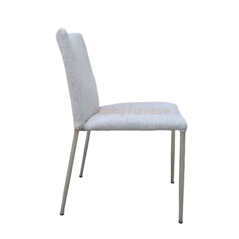 Home Office Hotel Simple Textile Grey Dining Chair Restaurant Coffee Shop School Canteen Chairs