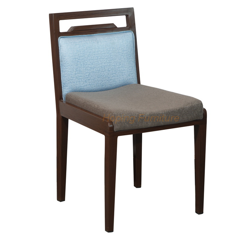 Aluminum Frame Timber Looking Latest Design Hotel Banquet Chair for Commercial Used