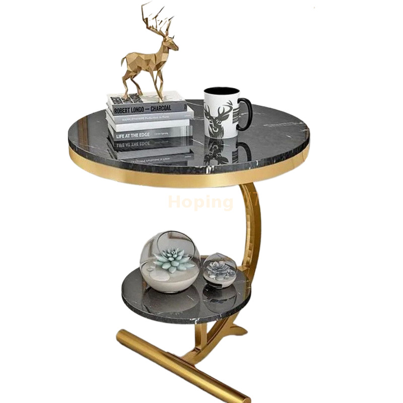 Small Round Play Table Black Glass Table Corner Table Gold Side Table