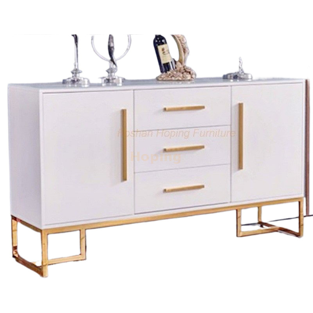 Professional Stainless Steel Furniture Metal Steel Console Table Metal Furniture Dining Table with Drawer