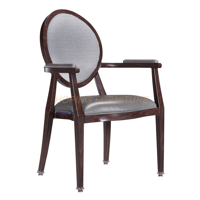 Europe Style Hotel Restaurant Event Party Wedding Dining Room Vintage PU Arm Chair