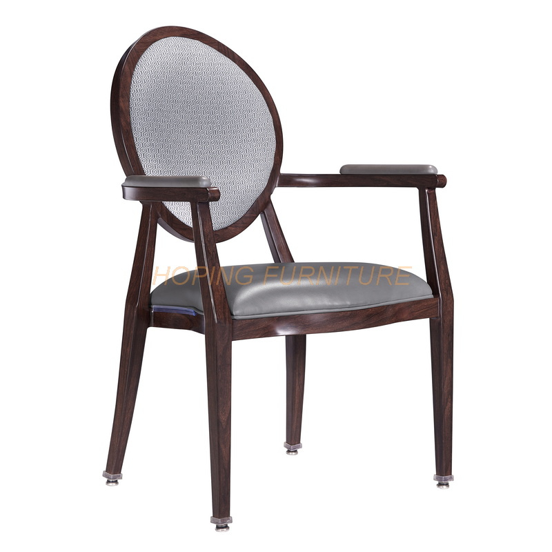 Europe Style Hotel Restaurant Event Party Wedding Dining Room Vintage PU Arm Chair