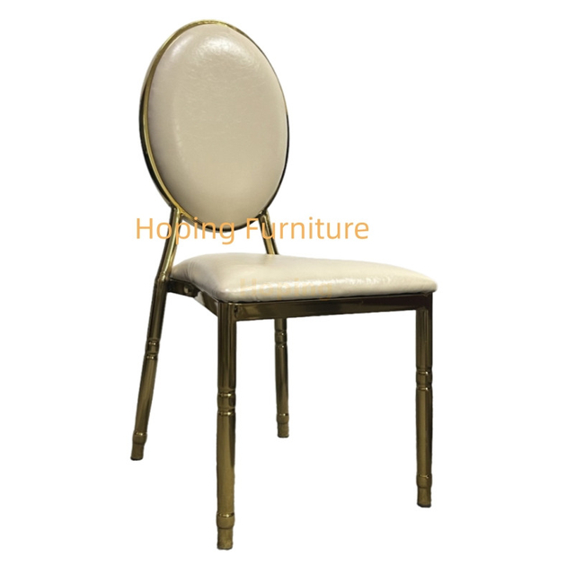 Brown Banquet Chair Cheap Wedding Event Party Dining Furniture Stainless Steel Chair