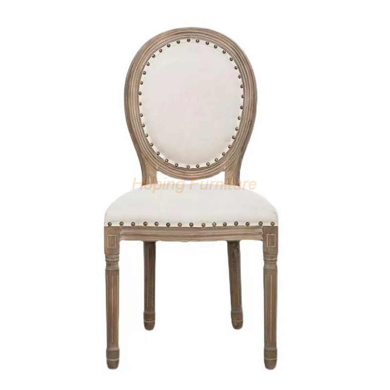 Ash Wood Wooden Furniture Cane Back Louis Chair Silla Coffee Color Upholstered Hotel Dining Chair