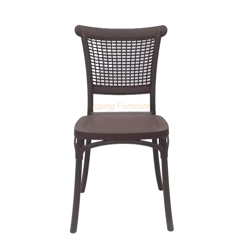 Simple Style Chaise En Plastique Square Back Chair Restaurant Banquet Dining Chair