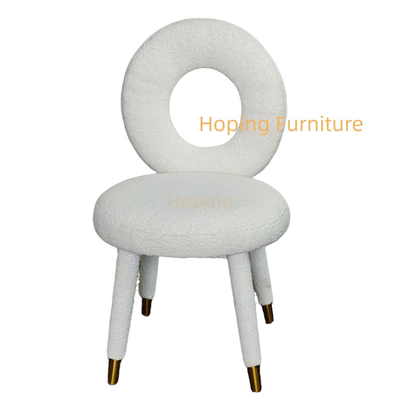 Modern Dining Room Cafe Velvet Upholstered Dining Chairs Comfortable Design Chair Round Back Banquet Chairs