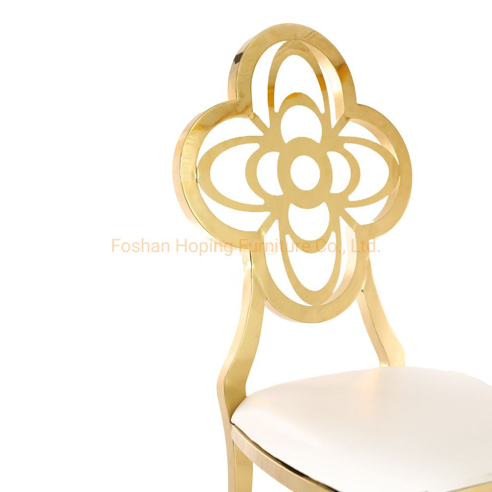 Stainless Steel Cover Luxury Wedding Restaurant Chair Gold Chairs for Events