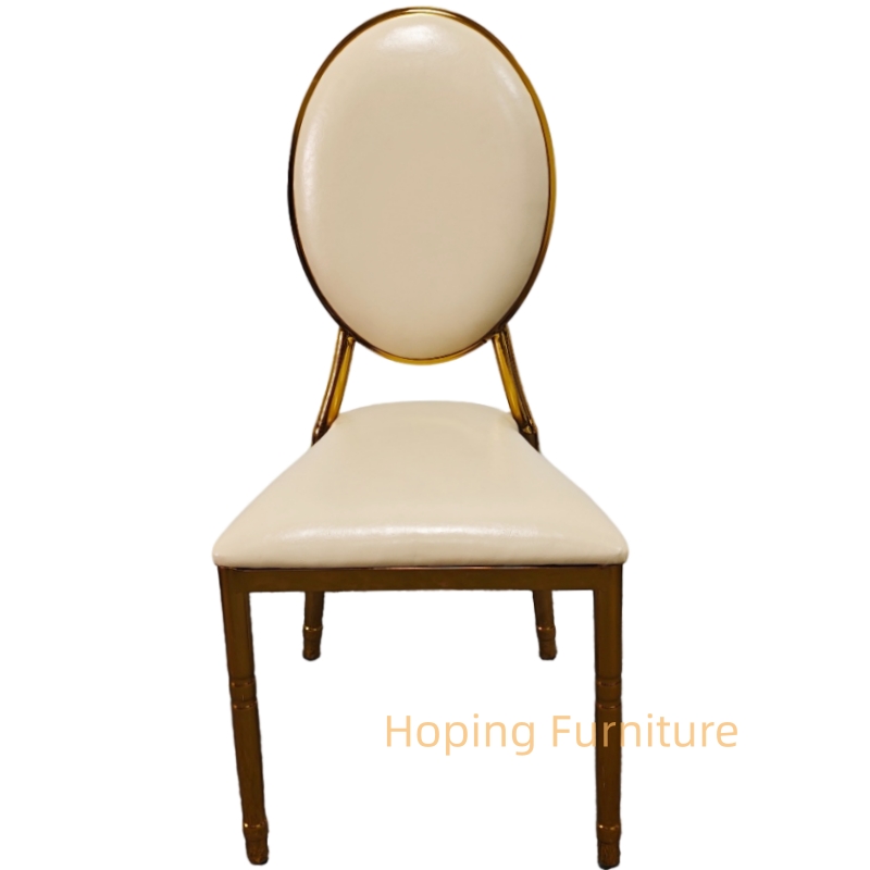 Brown Banquet Chair Cheap Wedding Event Party Dining Furniture Stainless Steel Chair