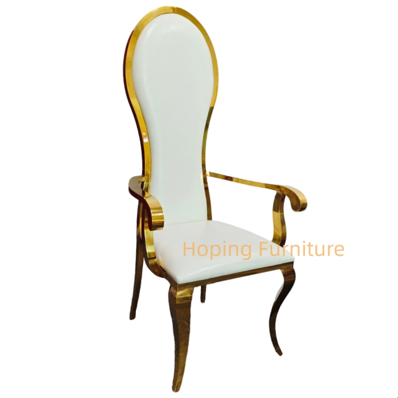 Decor Gorgeous Designing Wedding Metal Frame Chair High Back Royal King Throne Chairs for Party Event Hotel Banquet Armchair