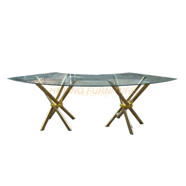 C Table Luxury Living Room Furniture Glass Top Cake Table Dinner Dining Table