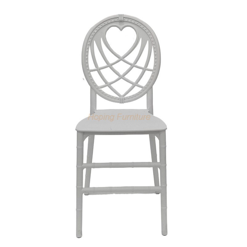 Cheap Outdoor Patio Dining Table Set White Banquet Chair Round Back Plastic Dining Chair
