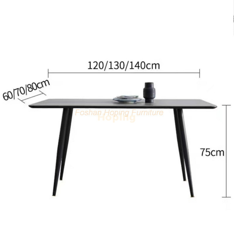 Hoping Factory Modern Southeast Asia Design Extendable Dining Room Table Slate Top Furniture Kitchen Set Dining Room Furniture MDF Top Effect Paper Dining Table