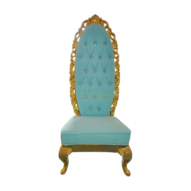 Tiffany Blue Wedding Event Party High-Back King Throne Chair For Hotel Banquet Wedding